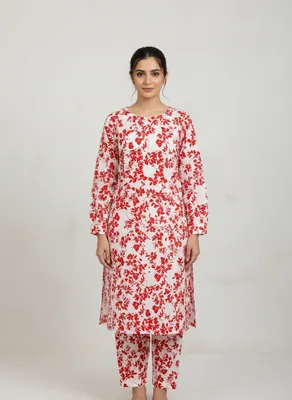 Stylish 2 Pcs Women's Unstitched Printed Suit thumbnail 2