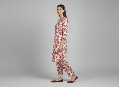 Stylish 2 Pcs Women's Unstitched Printed Suit thumbnail 4