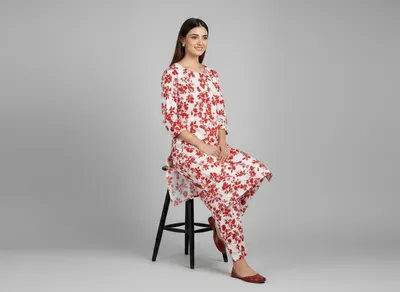 Stylish 2 Pcs Women's Unstitched Printed Suit thumbnail 5