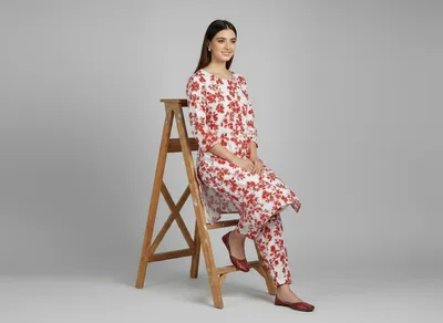 Stylish 2 Pcs Women's Unstitched Printed Suit thumbnail 6