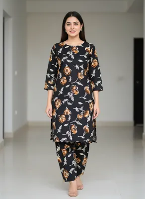 Stylish 2 Pcs Women's Unstitched Printed Suit thumbnail 2
