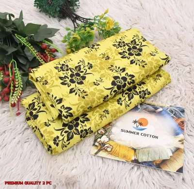 Stylish 2 Pcs Women's Unstitched Printed Suit thumbnail 5