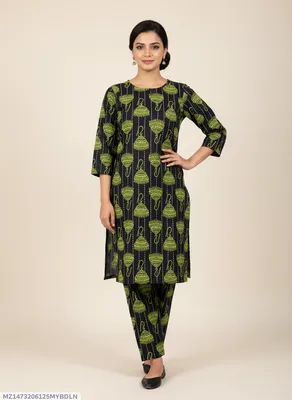 Stylish 2 Pcs Women's Unstitched Printed Suit