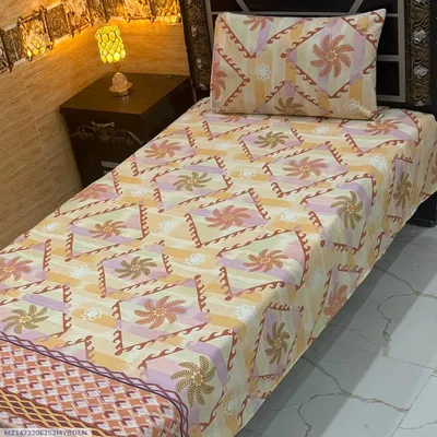Elegant 4 Pcs Export Cotton Printed Single Bedsheet thumbnail 1