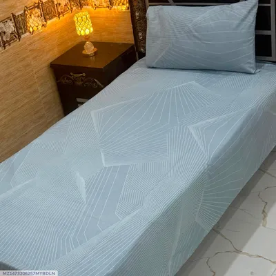Elegant 4 Pcs Export Cotton Printed Single Bedsheet