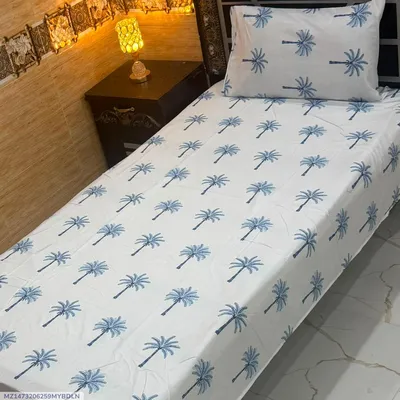Elegant 4 Pcs Export Cotton Printed Single Bedsheet thumbnail 1