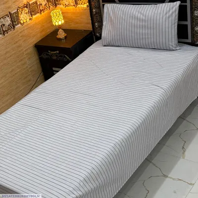 Elegant 4 Pcs Export Cotton Printed Single Bedsheet