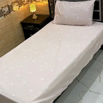 Exclusive 4 Pcs Export Cotton Printed Single Bedsheet