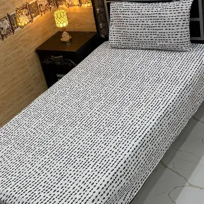 Exclusive 4 Pcs Export Cotton Printed Single Bedsheet