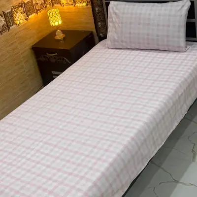 Exclusive 4 Pcs Export Cotton Printed Single Bedsheet
