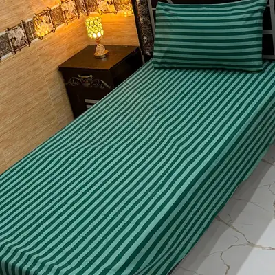 Elegant 4 Pcs Export Cotton Printed Single Bedsheet
