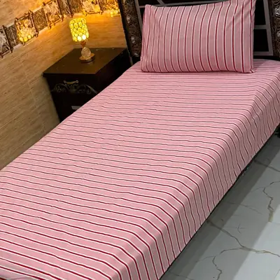 Elegant 4 Pcs Export Cotton Printed Single Bedsheet