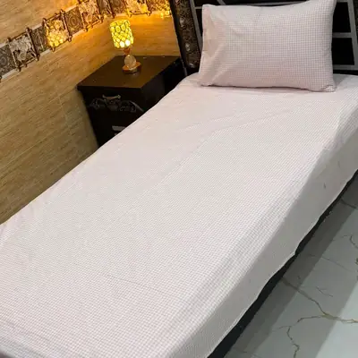 Elegant 4 Pcs Export Cotton Printed Single Bedsheet