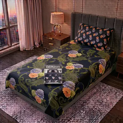 Exclusive 4 Pcs Cotton Salonica Printed Single Bedsheet