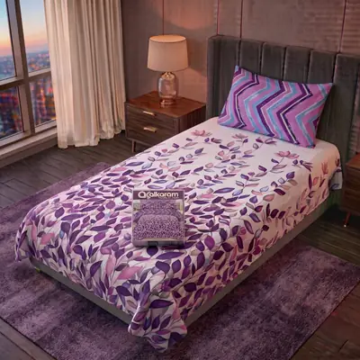 Exclusive 4 Pcs Cotton Salonica Printed Single Bedsheet thumbnail 2