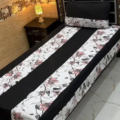 Stylish 2 Pcs Cotton Sotton Patchwork Single Bedsheet