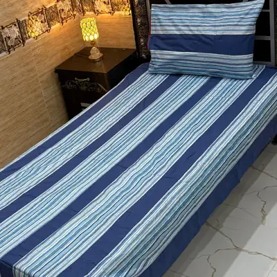 Stylish 2 Pcs Cotton Sotton Patchwork Single Bedsheet
