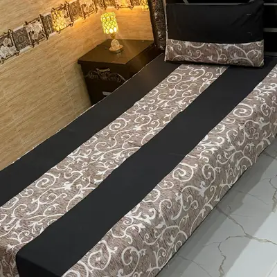 Stylish 2 Pcs Cotton Sotton Patchwork Single Bedsheet