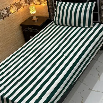 Classy 4 Pcs Export Cotton Printed Single Bedsheet