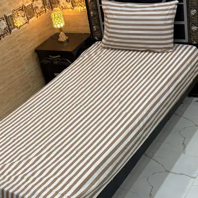 Classy 4 Pcs Export Cotton Printed Single Bedsheet