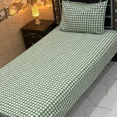 4 Pcs Cotton Printed Single Bedsheet