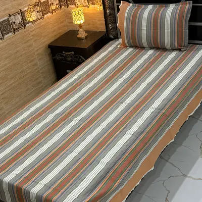 Exclusive 2 Pcs Multani Khaddar Printed Single Bedsheet