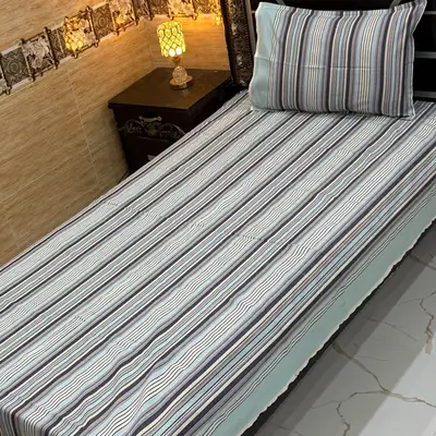 Exclusive 2 Pcs Multani Khaddar Printed Single Bedsheet