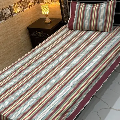 Exclusive 2 Pcs Multani Khaddar Printed Single Bedsheet