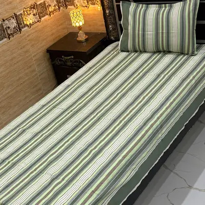 Exclusive 2 Pcs Multani Khaddar Printed Single Bedsheet