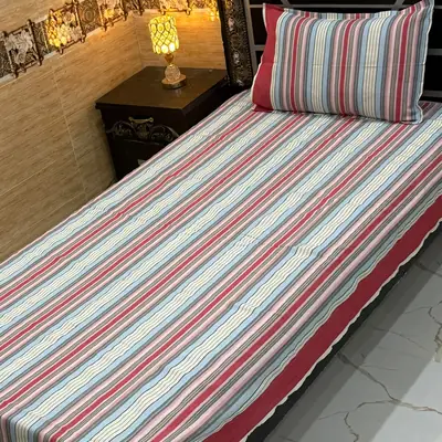 Exclusive 2 Pcs Multani Khaddar Printed Single Bedsheet