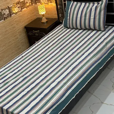 Exclusive 2 Pcs Multani Khaddar Printed Single Bedsheet