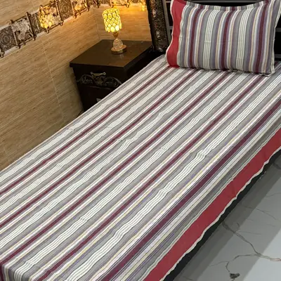 Exclusive 2 Pcs Multani Khaddar Printed Single Bedsheet