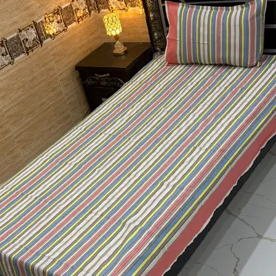 Exclusive 2 Pcs Multani Khaddar Printed Single Bedsheet
