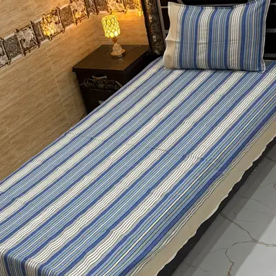 Exclusive 2 Pcs Multani Khaddar Printed Single Bedsheet