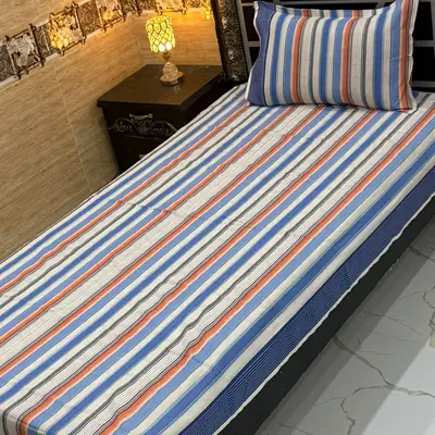 Exclusive 2 Pcs Multani Khaddar Printed Single Bedsheet