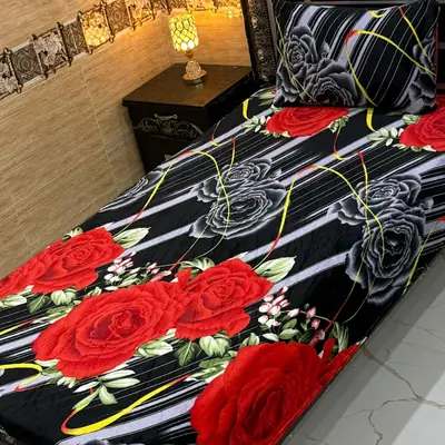 Cozy 2 Pcs Fleece Printed Single Bedsheet
