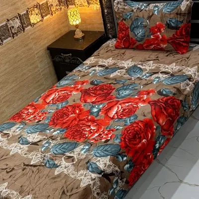 Cozy 2 Pcs Fleece Printed Single Bedsheet