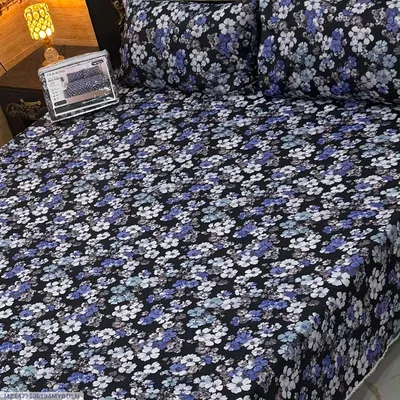Vibrant 3 Pcs 7D Digital Micro Cotton Printed Double Bedsheet