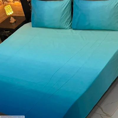 Elegant 3 Pcs Export Cotton Printed Double Bedsheet