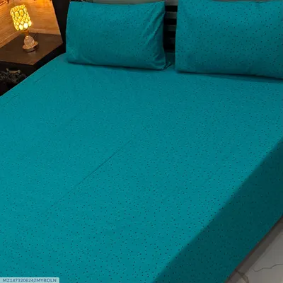 Elegant 3 Pcs Export Cotton Printed Double Bedsheet