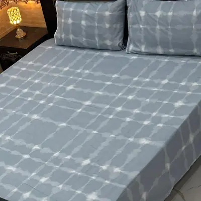 Exclusive 3 Pcs Export Cotton Printed Double Bedsheet