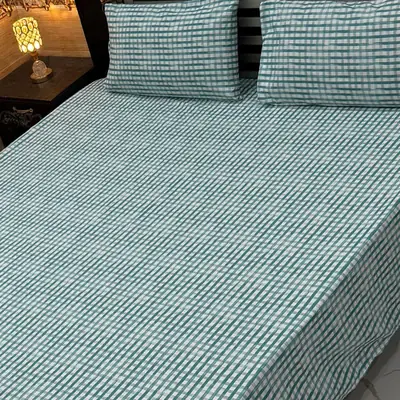 Exclusive 3 Pcs Export Cotton Printed Double Bedsheet