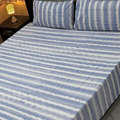 Exclusive 3 Pcs Export Cotton Printed Double Bedsheet
