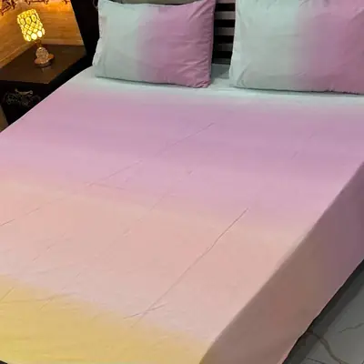 Exclusive 3 Pcs Export Cotton Printed Double Bedsheet