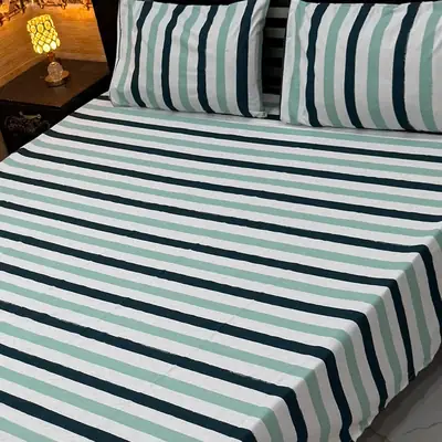 Exclusive 3 Pcs Export Cotton Printed Double Bedsheet