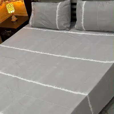 Elegant 3 Pcs Export Cotton Printed Double Bedsheet