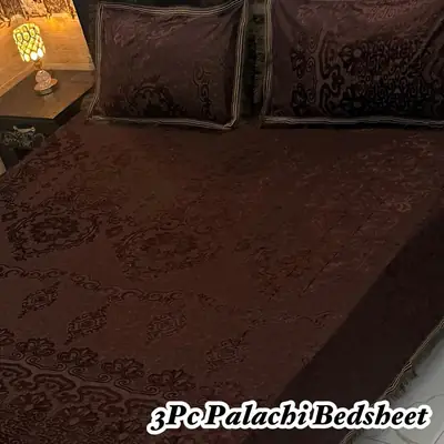 Luxurious 3 Pcs Palachi Embossed Double Bedsheet