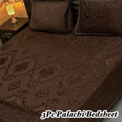 Luxurious 3 Pcs Palachi Embossed Double Bedsheet