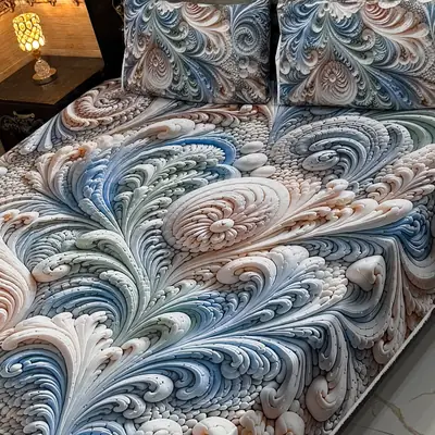 Vibrant 3 Pcs Micro Cotton Printed 9D Double Bedsheet