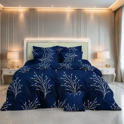 7 Pcs Cotton Salonica Printed Comforter Set thumbnail 3